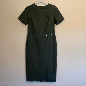 Banana Republic army green career dress